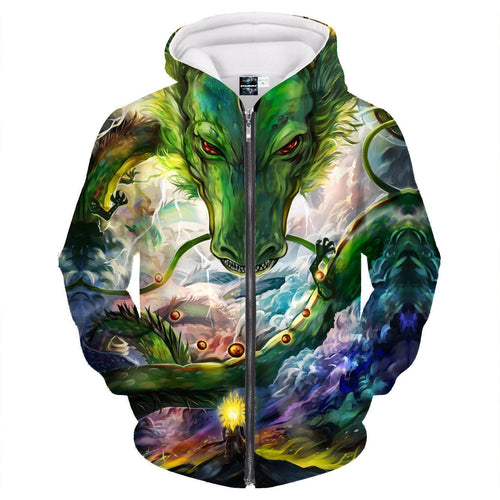 Dragon Ball Z Hoodie - SHENRON ZIPPER HOODIE