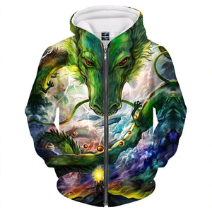 Dragon Ball Z Hoodie - SHENRON ZIPPER HOODIE