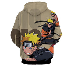 Load image into Gallery viewer, NARUTO AND SHADOW CLONE JUTSU 3D HOODIE - NARUTO HOODIE