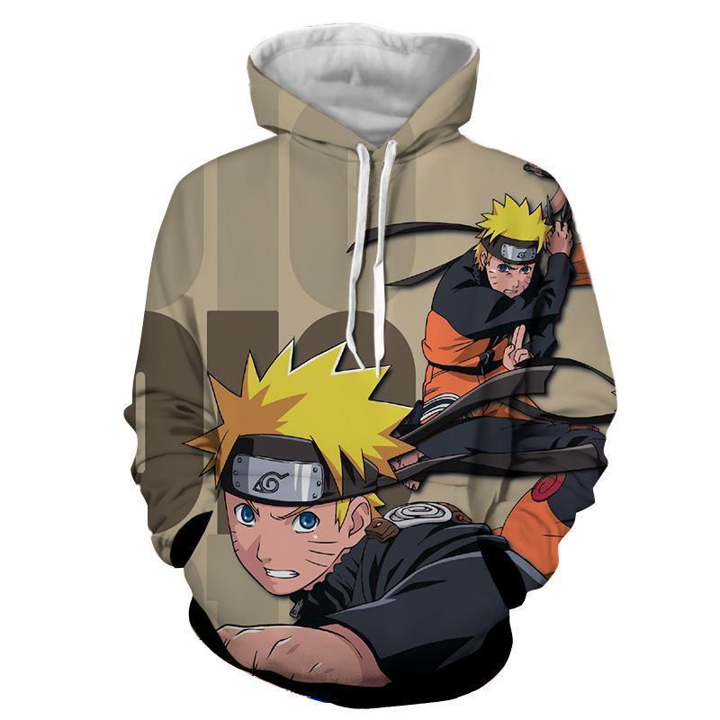 NARUTO AND SHADOW CLONE JUTSU 3D HOODIE - NARUTO HOODIE