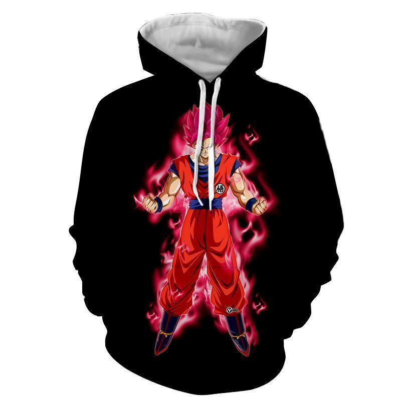 Dragon Ball Z Hoodie - Goku Red SSJ God Hoodie