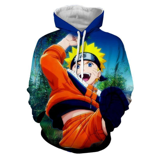 KID NARUTO 3D JACKET - NARUTO HOODIE