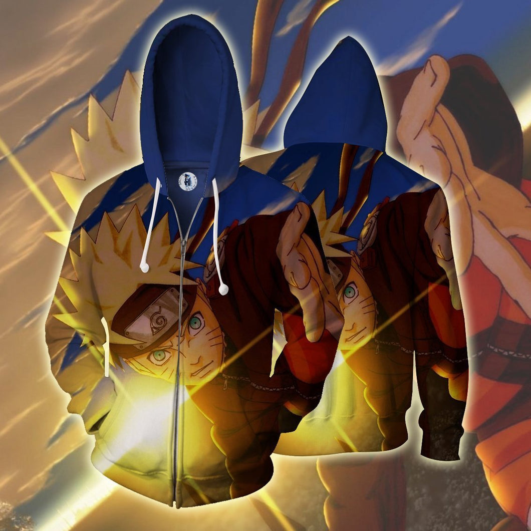 Naruto Hoodie - 3D Hoodie - Zip Up Jacket