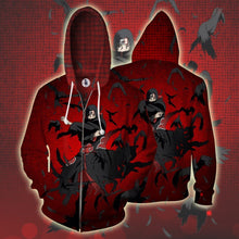 Load image into Gallery viewer, Naruto Hoodie -Sasuke  3D Hoodie - Zip Up Jacket