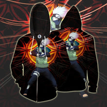 Load image into Gallery viewer, Naruto Hoodie -Kakashi Hatake 3D Hoodie - Zip Up Jacket