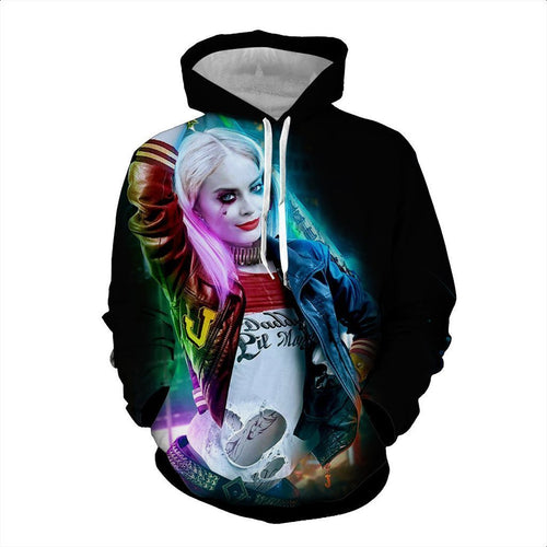 Harley Quinn 3D BLACK Hoodie