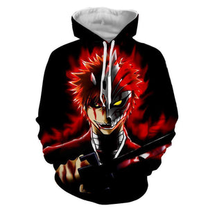 Ichigo Kurosaki Evil Hollow Mask 3D Hoodie