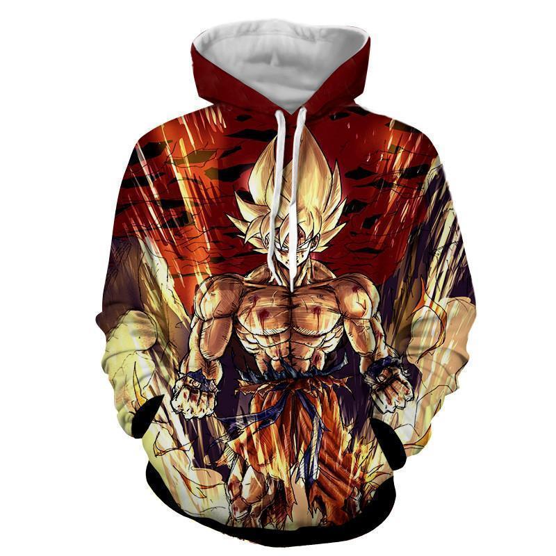 Dragon Ball Z Hoodie - Goku SSj 3D Hoodie - Jacket