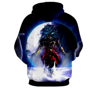Dragon Ball Z Hoodie - Broly Blue 3D Hoodie - Jacket