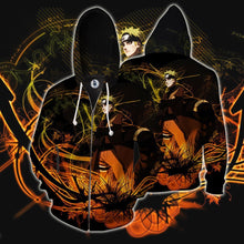 Load image into Gallery viewer, Naruto Hoodie - Naruto 3D Hoodie - Zip Up Jacket