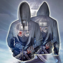 Load image into Gallery viewer, Naruto Hoodie- Kakashi Hatake 3D Hoodie - Zip Up Jacket