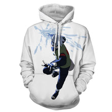 Load image into Gallery viewer, White Kakashi Chidori 3D jacket - Naruto hoodies