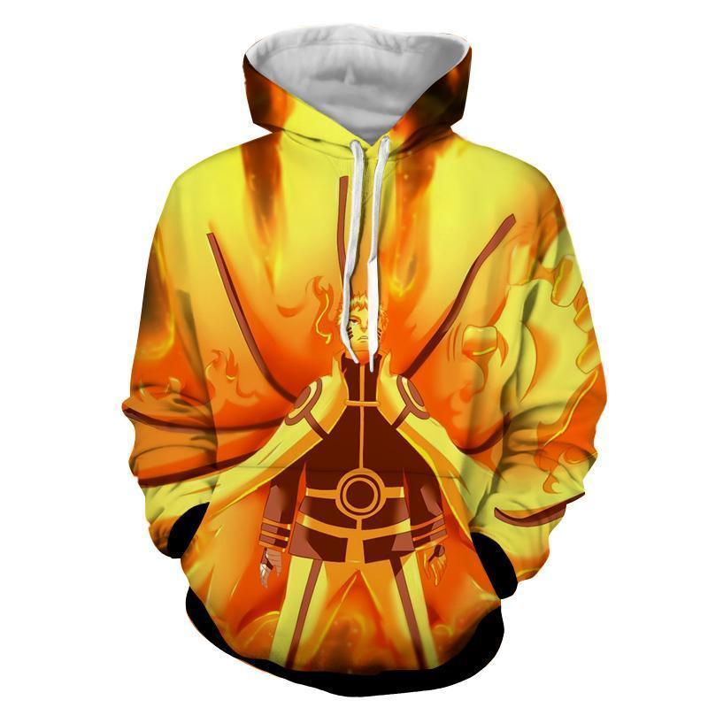 Hokage Naruto 3D Hoodie - Nine Tail Hokage Naruto 3D Jacket