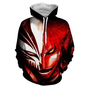 Ichigo Kurosaki Gone Crazy Hollow Mask 3D Hoodie