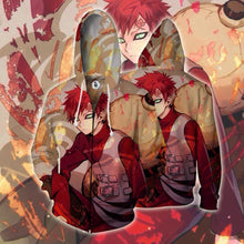 Load image into Gallery viewer, Naruto Hoodie-Gara 3D Hoodie - Zip Up Jacket