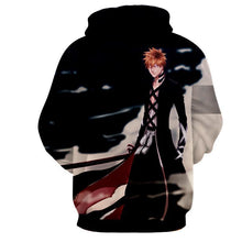 Load image into Gallery viewer, Bleach Ichigo Black Benkai Shihakusho 3D Hoodie