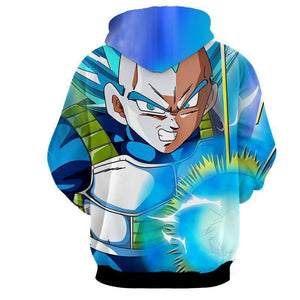 Dragon Ball Super Hoodie - Vegeta Blue SSJ God 3D Hoodie