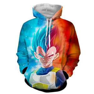 Dragon Ball Z Hoodie - Vegeta SSJ God 3D Hoodie
