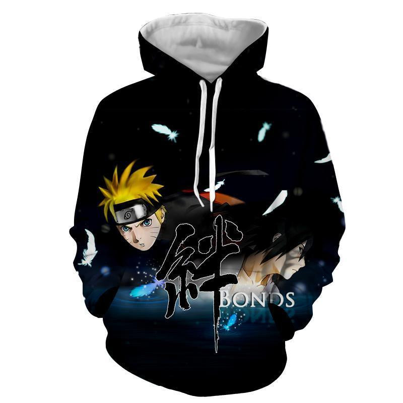 Naruto Hoodie - Naruto And Sasuke Bond 3D Hoodie - Jacket