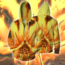 Load image into Gallery viewer, Naruto Hoodie - Naruto Nine Tail 3D Hoodie - Zip Up Jacket