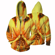 Load image into Gallery viewer, Naruto Hoodie - Naruto Nine Tail 3D Hoodie - Zip Up Jacket
