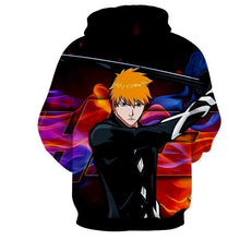 Load image into Gallery viewer, Ichigo Kurosaki Bankai Sketch Art Cool 3D Hoodie