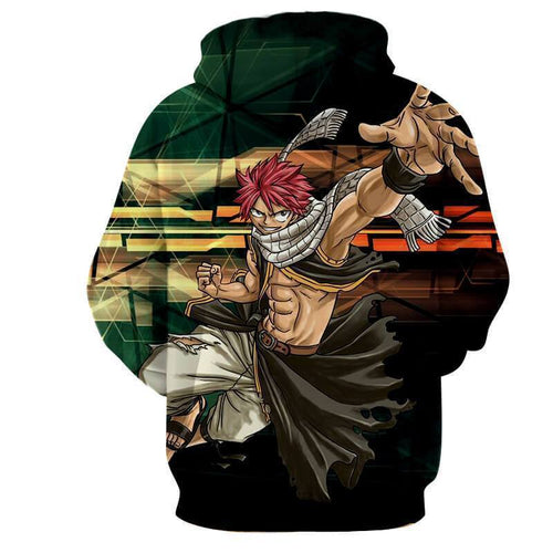 Fairy Tail Hoodie - 3D Printed Natsu Dragneel Hoodie