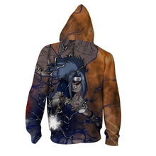 Load image into Gallery viewer, Naruto Hoodie - Naruto &amp; Sasuke 3D Hoodie - Zip Up Jacket