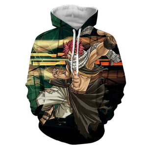 Fairy Tail Hoodie - 3D Printed Natsu Dragneel Hoodie