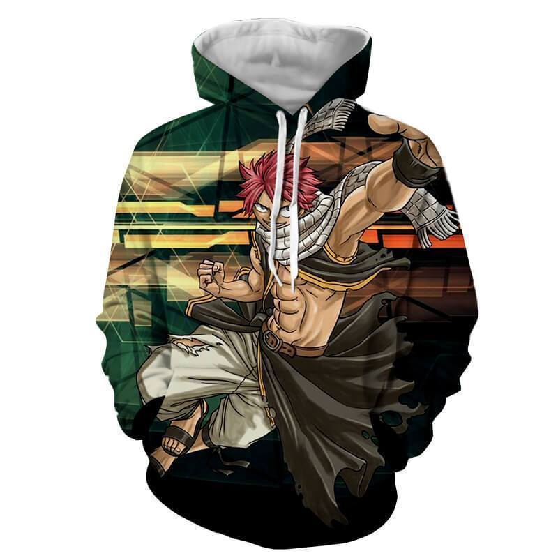 Fairy Tail Hoodie - 3D Printed Natsu Dragneel Hoodie