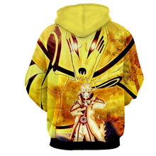 Load image into Gallery viewer, Naruto Hoodie -Naruto &amp; Nine tail 3D Hoodie -JACKET