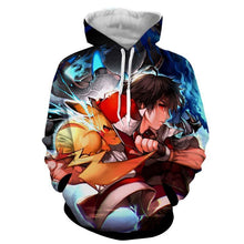 Load image into Gallery viewer, Pokemon Hoodie - Ash &amp; Pikachu Hoodie - Pokemon Jacket