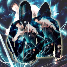 Load image into Gallery viewer, Naruto Hoodie -Sasuke 3D Hoodie - Zip Up Jacket