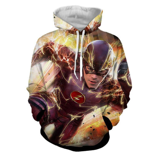 Fast Flash 3D Printed Hoodie - The Flash Jacket - Star Lab Hoodie