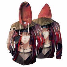 Load image into Gallery viewer, Naruto Hoodie -Itachi Uchiha 3D Hoodie - Zip Up Jacket