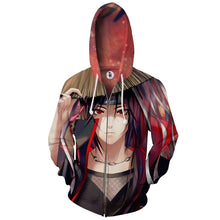 Load image into Gallery viewer, Naruto Hoodie -Itachi Uchiha 3D Hoodie - Zip Up Jacket