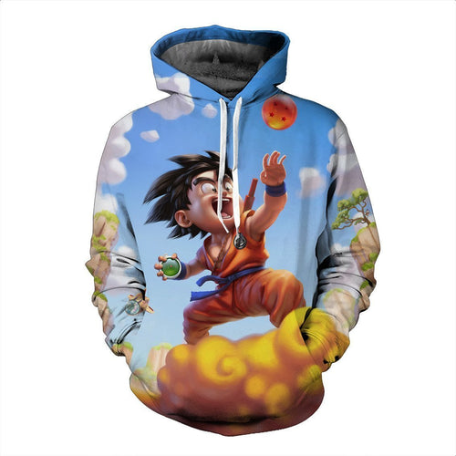 Dragon Ball Z Hoodie - Goku On Nimbus 3D Hoodie
