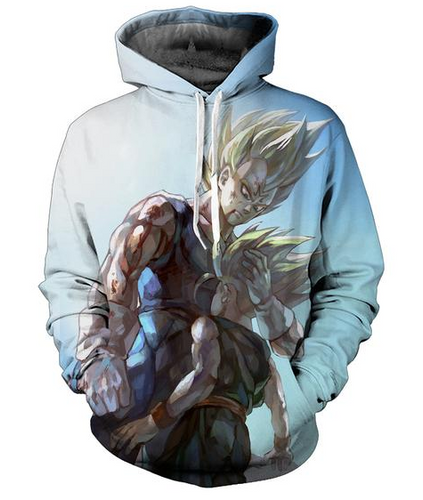 Dragon Ball Z Hoodie - Majin Vegeta and Trunks SSj Hoodie