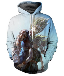 Dragon Ball Z Hoodie - Majin Vegeta and Trunks SSj Hoodie