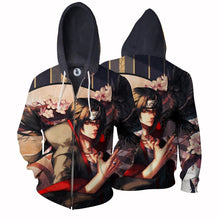 Load image into Gallery viewer, Naruto Hoodie -Sasuke 3D Hoodie - Zip Up Jacket