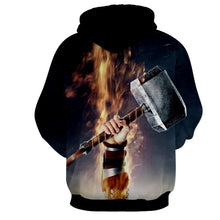 Load image into Gallery viewer, Thor Hoodies - 3D Printed Hoodie - Thor Mjolnir