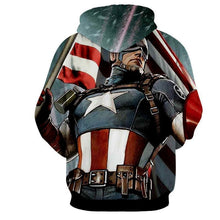 Load image into Gallery viewer, Captain America Full Armor 3D Printed Hoodie