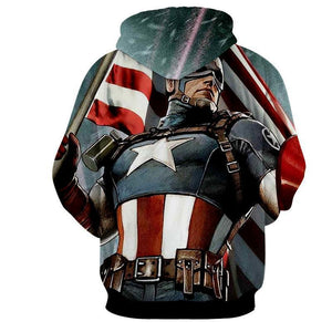 Captain America Full Armor 3D Printed Hoodie