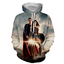 Load image into Gallery viewer, Justice League 3D Printed Hoodie / Superman &amp; Wonder Women