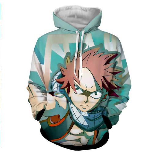 Fairy Tail Natsu Dragneel Light Green 3D Hoodies