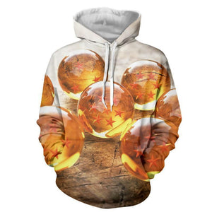 Dragon Ball Z Hoodie - Dragon balls 3D Hoodie - Jacket
