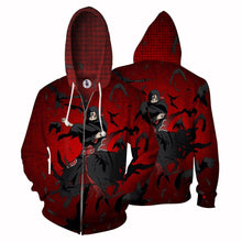 Load image into Gallery viewer, Naruto Hoodie -Sasuke  3D Hoodie - Zip Up Jacket