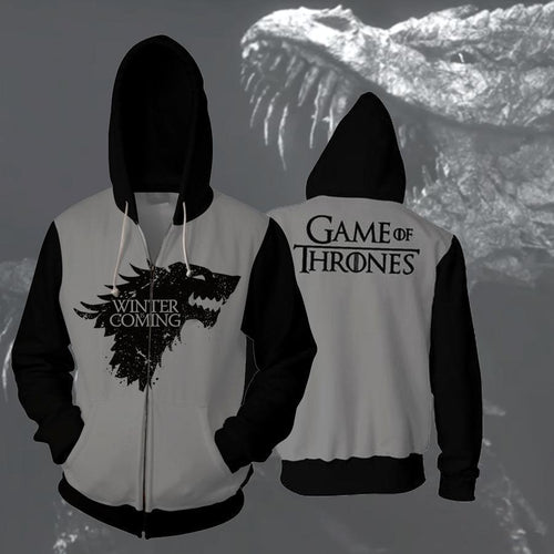 Game Of Throne Hoodie-3D Hoodie - Zip Up Jacket