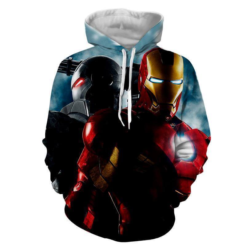 Iron Man & War Machine 3D Printed Hoodie