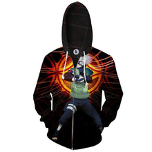 Load image into Gallery viewer, Naruto Hoodie -Kakashi Hatake 3D Hoodie - Zip Up Jacket
